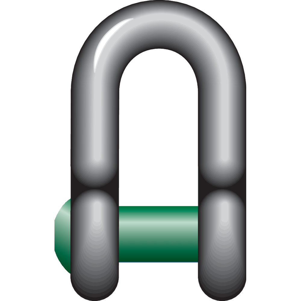 D Shackle with sunken Hole Screw Pin CERTEX Denmark
